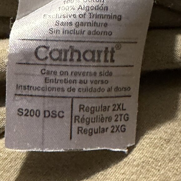 Carhartt National Park Volunteer Beige Short Sleeve Shirt with Patch & Button Po - Picture 13 of 16